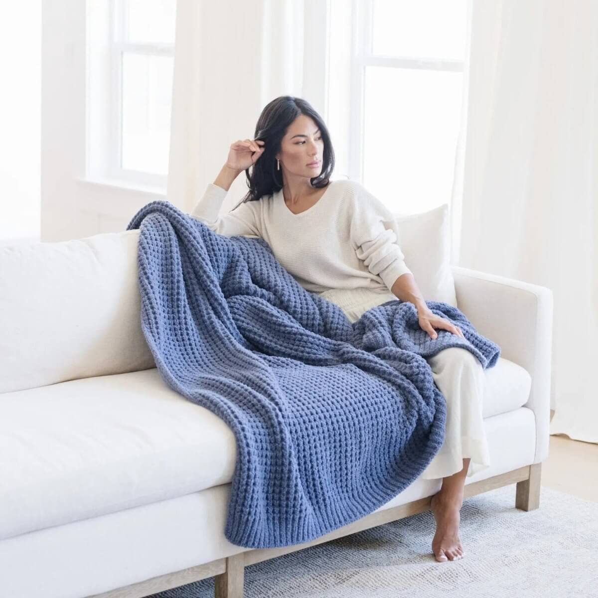 Saranoni Saranoni Waffle Knit XL Throw Blanket Breathable Luxury - Everetts Place Boutique - 