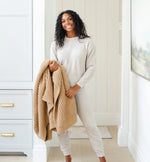 Saranoni Waffle Knit XL Throw Blanket Breathable Luxury Saranoni Everetts Place Boutique