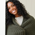 Saranoni Waffle Knit XL Throw Blanket Breathable Luxury Saranoni Everetts Place Boutique 169.00