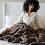 Saranoni Waffle Knit XL Throw Blanket Breathable Luxury Saranoni Everetts Place Boutique