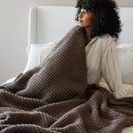 Saranoni Waffle Knit XL Throw Blanket Breathable Luxury Saranoni Everetts Place Boutique