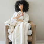 Saranoni Waffle Knit XL Throw Blanket Breathable Luxury Saranoni Everetts Place Boutique