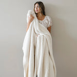 Saranoni Waffle Knit XL Throw Blanket Breathable Luxury Saranoni Everetts Place Boutique