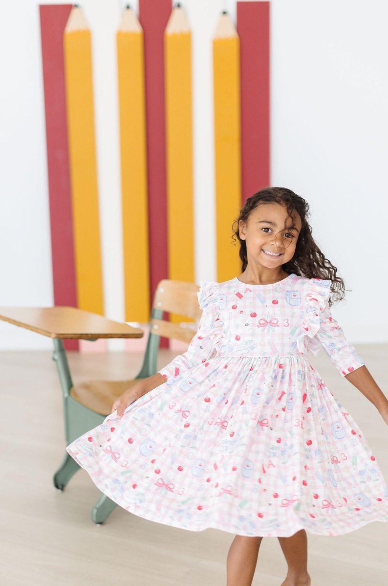 Mila & Rose ® School Days 3 to 4 Ruffle Twirl Dress for Girls Wardrobe - Everetts Place Boutique - 