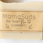Unscented No. 12 Bar Soap with biodegradable packaging and organic ingredients.