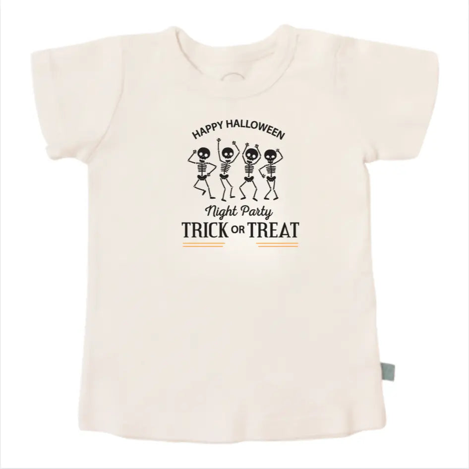 Night Party Tee For Toddlers By Finn And Emma, Organic Cotton Halloween Shirt With Non Toxic Dyes, Playful Design Finn + Emma 