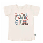Santa's Favorite Elf Graphic Tee For Toddlers By Finn And Emma Organic Cotton Non Toxic Dyes Cozy Festive Finn + Emma 