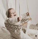 Finn + Emma Handmade Organic Macrame Baby Swing - Safe Stylish Sustainable Indoor Outdoor Use - Baby & Toddler > Baby Toys & Activity Equipment > Baby Jumpers & Swings > Baby Swings gear