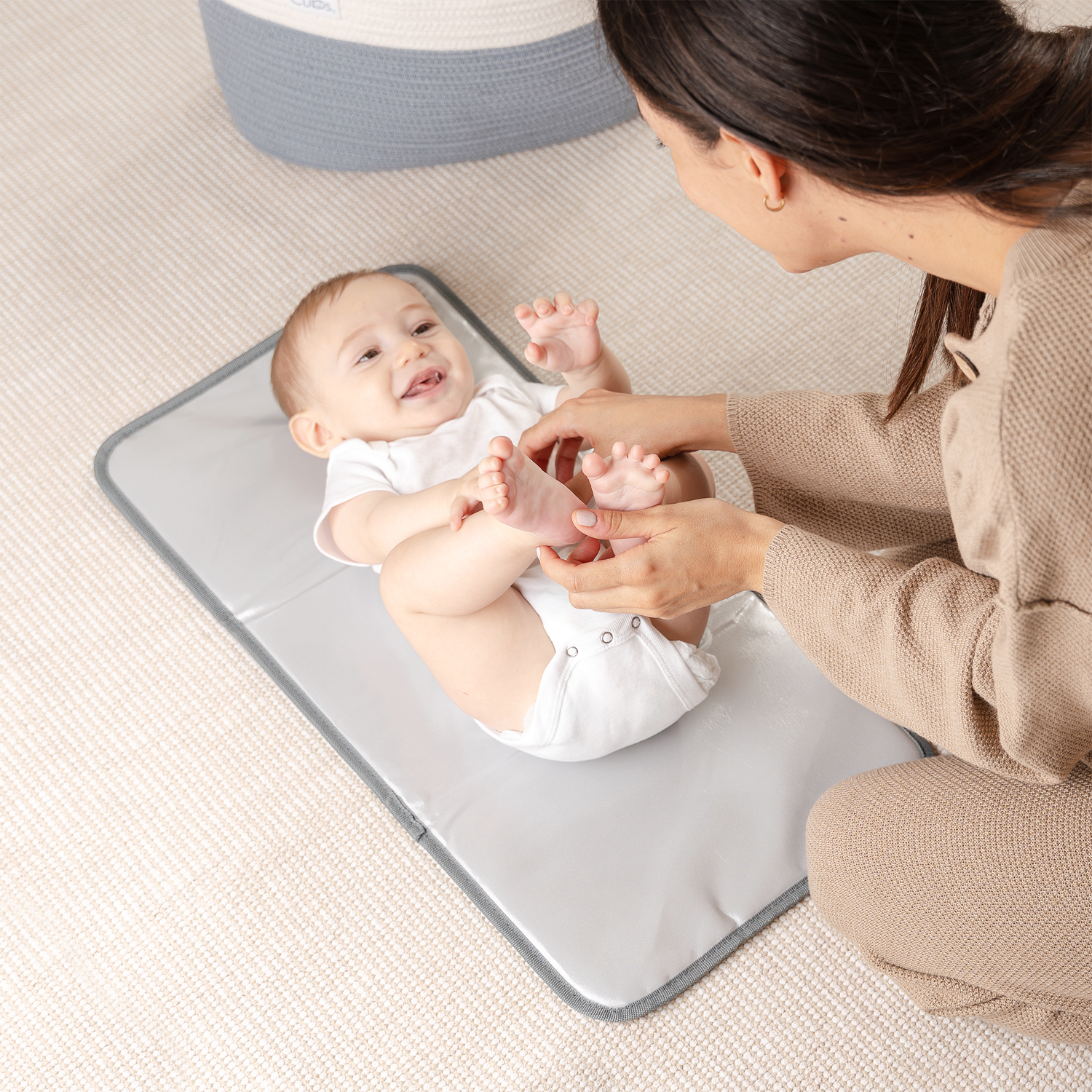 Sea Blue Compact Changing Pad Portable Baby Mat For Travel Comfy Cubs Everetts Place: Online Boutique