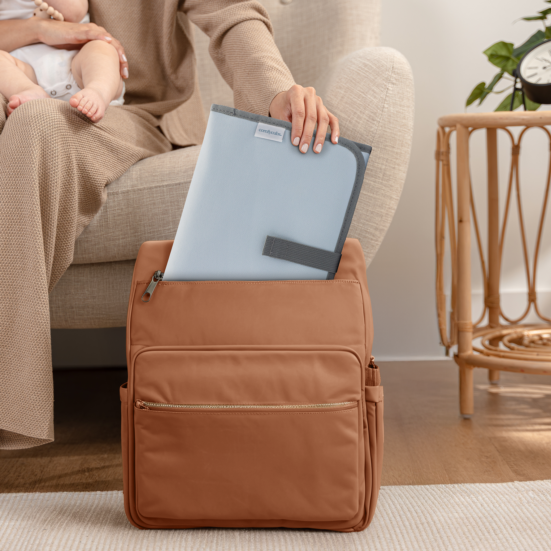 Sea Blue Compact Changing Pad Portable Baby Mat For Travel Comfy Cubs Everetts Place: Online Boutique