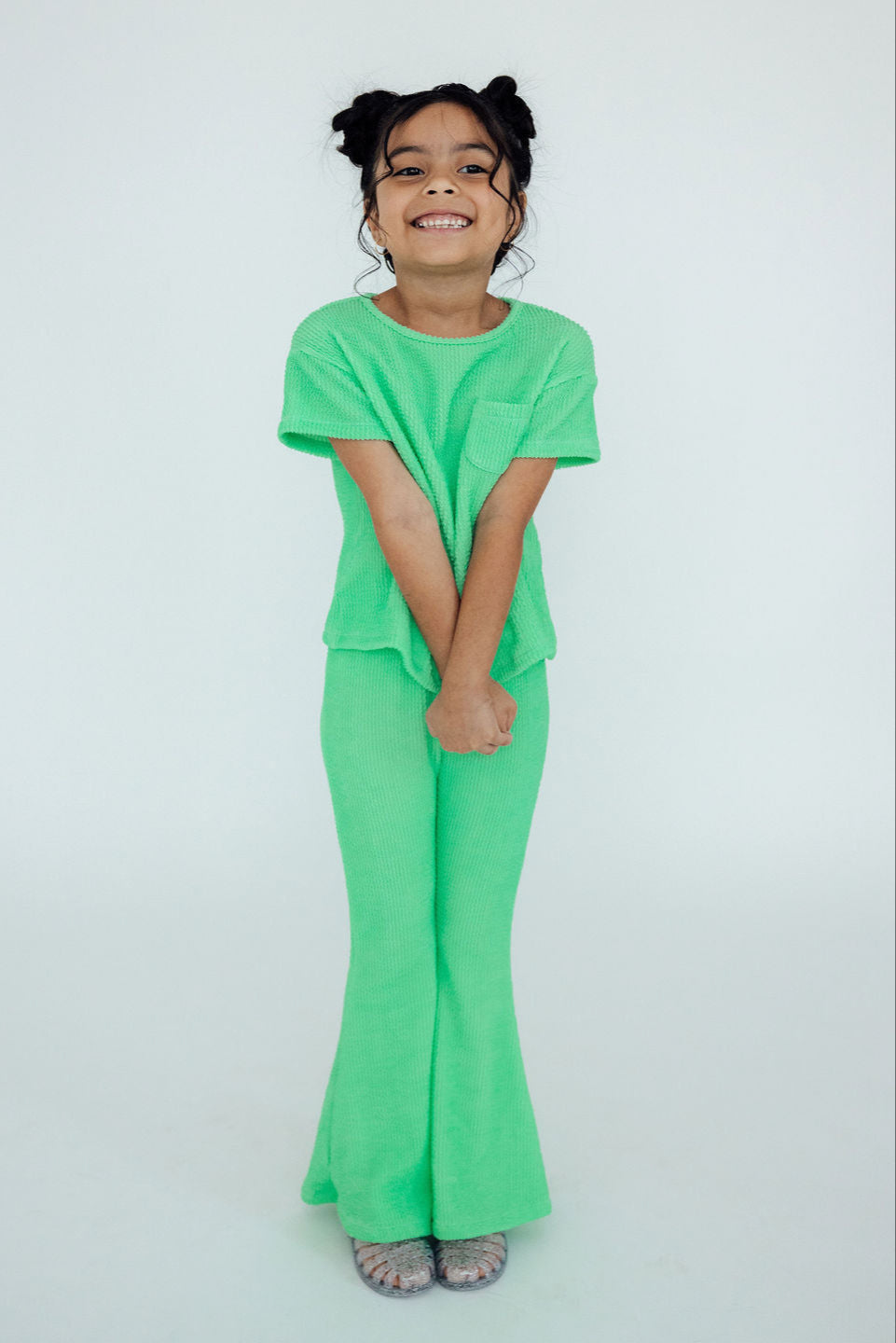 Seafoam Green Scrunchy Pocket Tee for Girls Mila and Rose Mila & Rose ® Everetts Place: Online Boutique