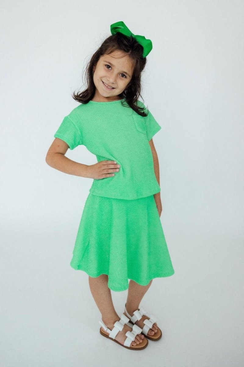 Mila & Rose ® Seafoam Green Scrunchy Twirl Skort With Attached Shorts - Everetts Place Boutique - 