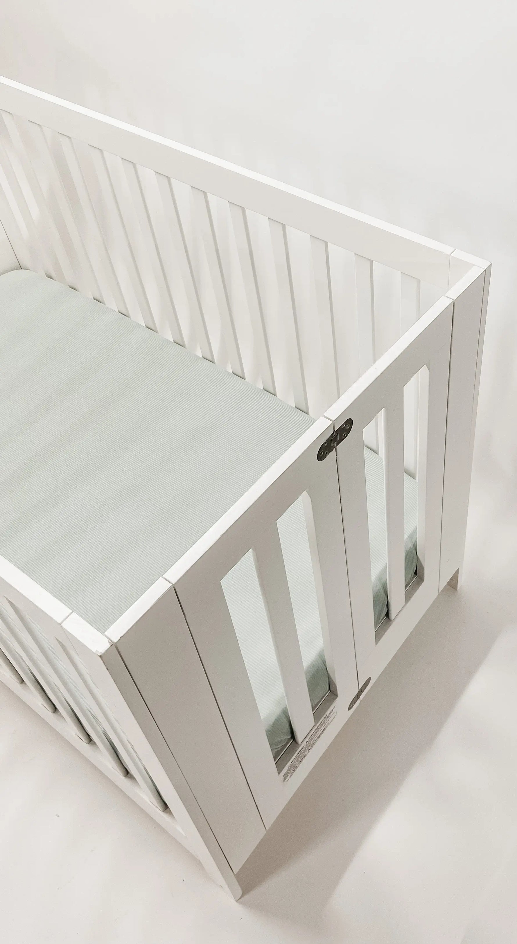 Seafoam Ribbed Crib Sheet - Everetts Place