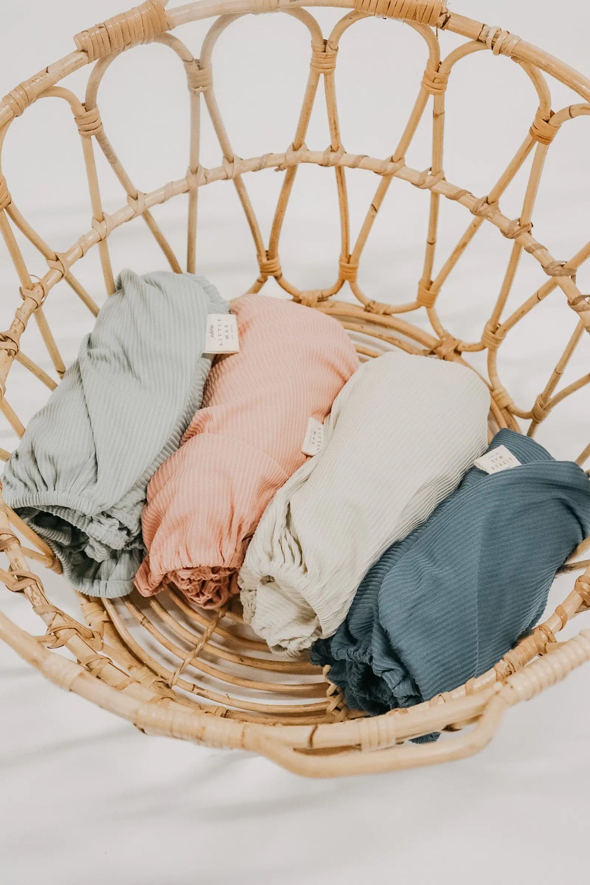 Seafoam Ribbed Crib Sheet - Everetts Place