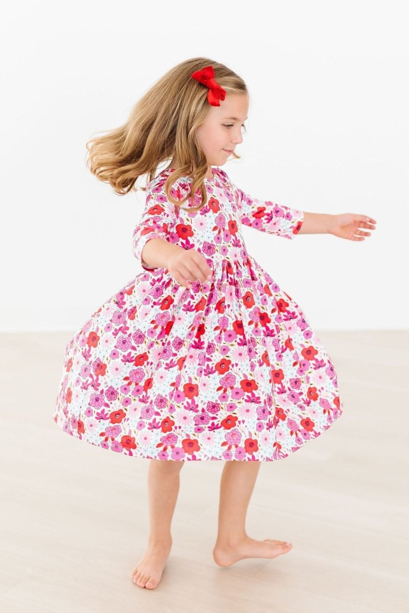 Mila & Rose ® Secret Garden Three Quarter Pocket Twirl Dress Mila Rose - Everetts Place Boutique - 