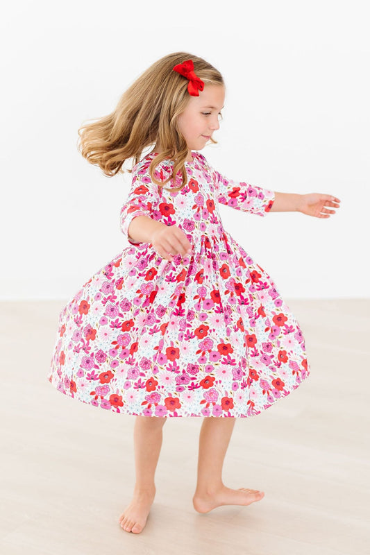 Mila & Rose ® Secret Garden Three Quarter Pocket Twirl Dress Mila Rose - Apparel & Accessories > Clothing > Dresses Twirl Pocket Dress 3/4