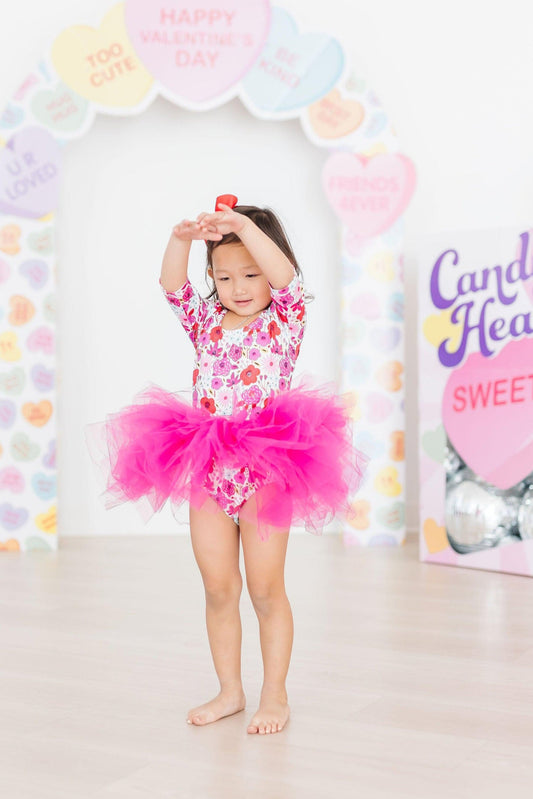 Mila & Rose ® Secret Garden Three Quarter Sleeve Tutu Leotard Girls - Apparel & Accessories > Clothing > Activewear > Dance Dresses, Skirts & Costumes Tutu Leotard 3/4