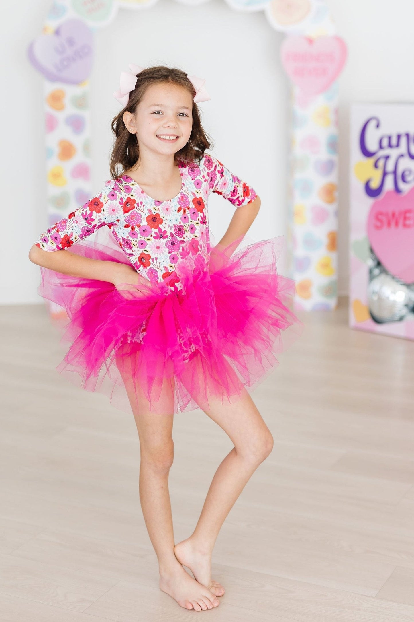 Mila & Rose ® Secret Garden Three Quarter Sleeve Tutu Leotard Girls - Apparel & Accessories > Clothing > Activewear > Dance Dresses, Skirts & Costumes Tutu Leotard 3/4