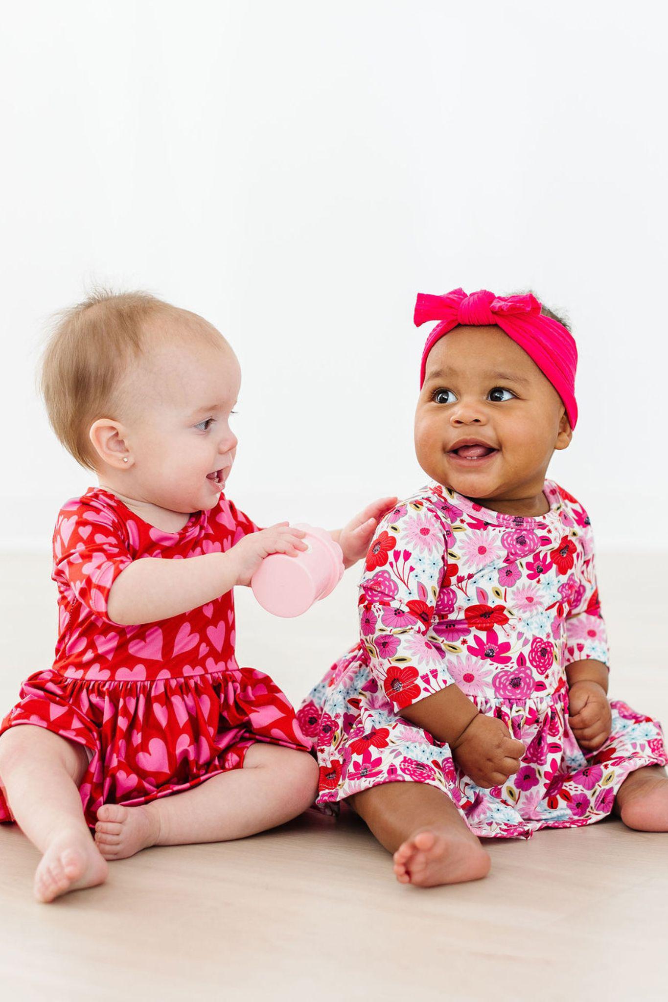 Mila & Rose ® Secret Garden Three Quarter Sleeve Twirl Bodysuit Infant - Apparel & Accessories > Clothing > Baby & Toddler Clothing > Baby & Toddler Dresses Twirl Bodysuit - 3/4 Sleeve
