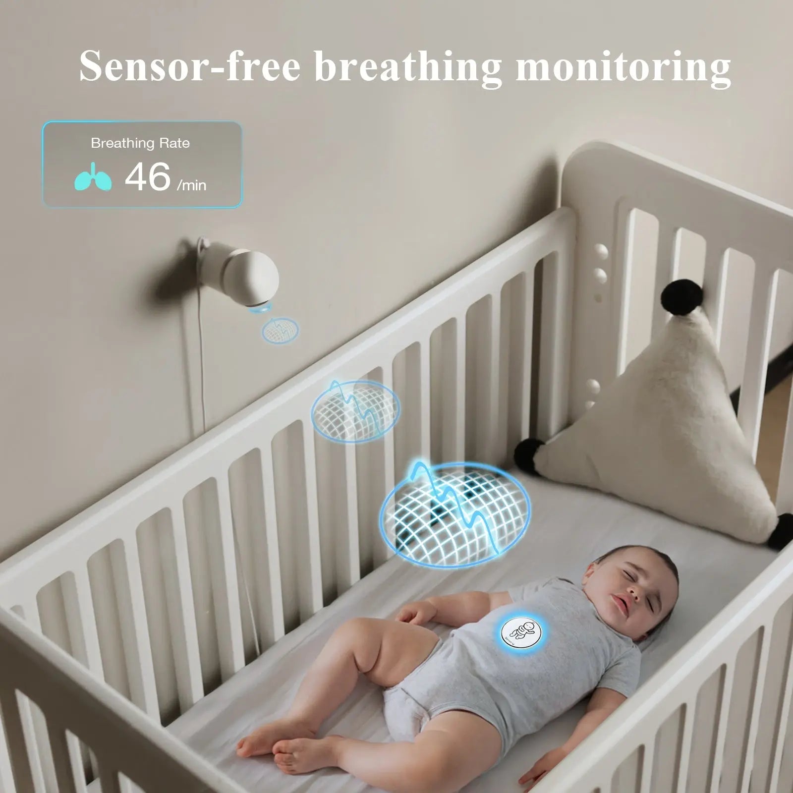 Sense-U AI 2K PTZ Camera with Night Vision for Enhanced Home Security - Baby & Toddler AI Cam