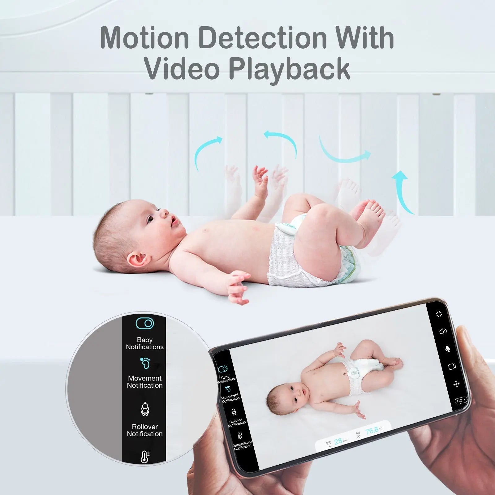Sense-U Smart AI Indoor Camera with Advanced Monitoring for Home Security - Baby & Toddler > Baby Safety > Baby Monitors AI Cam
