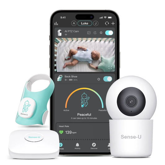 Smart Sock Shoe Bundle with 2.5K PTZ Camera for Active Lifestyle Sense-U