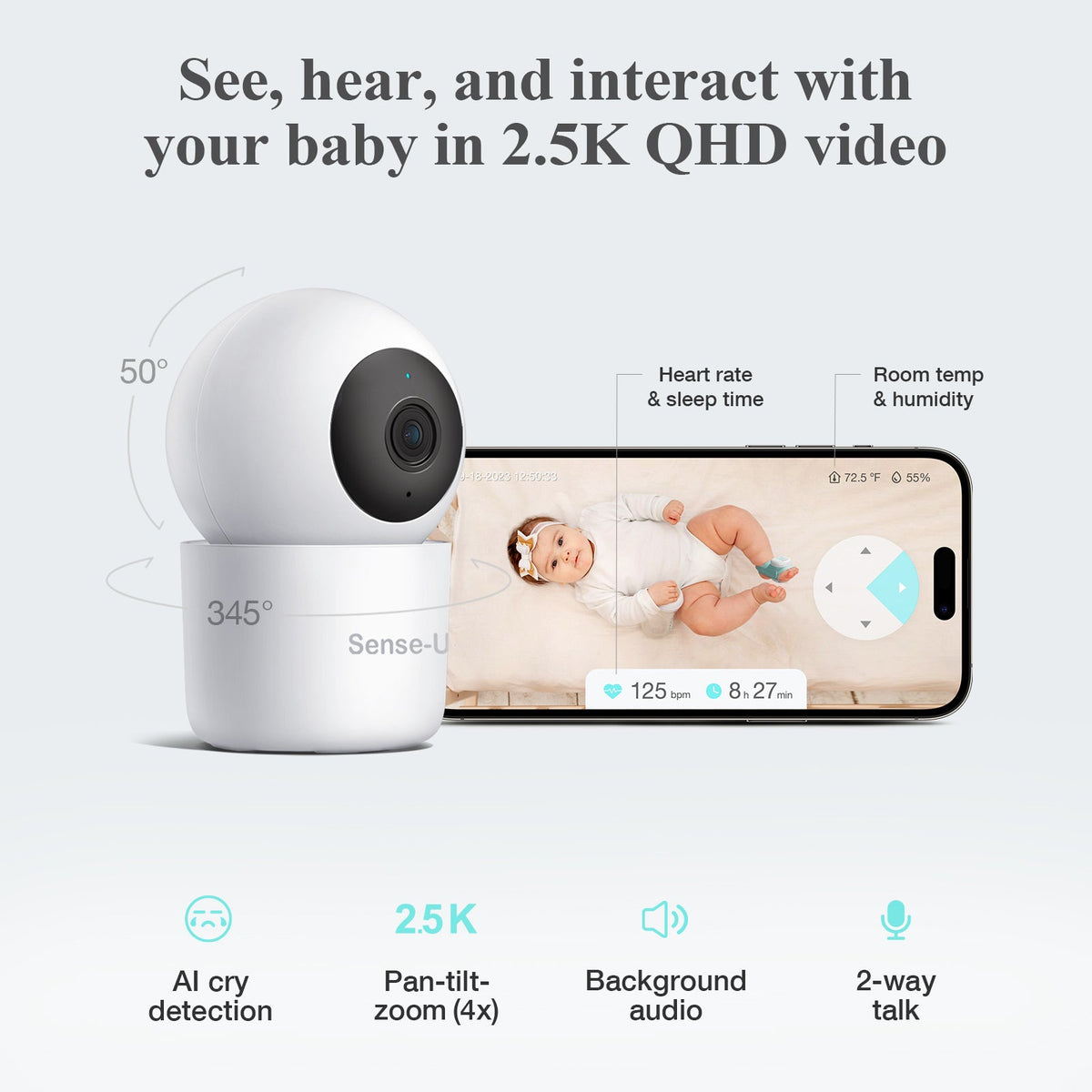 Smart Sock Shoe Bundle (2.5K PTZ Cam) by Sense-U
