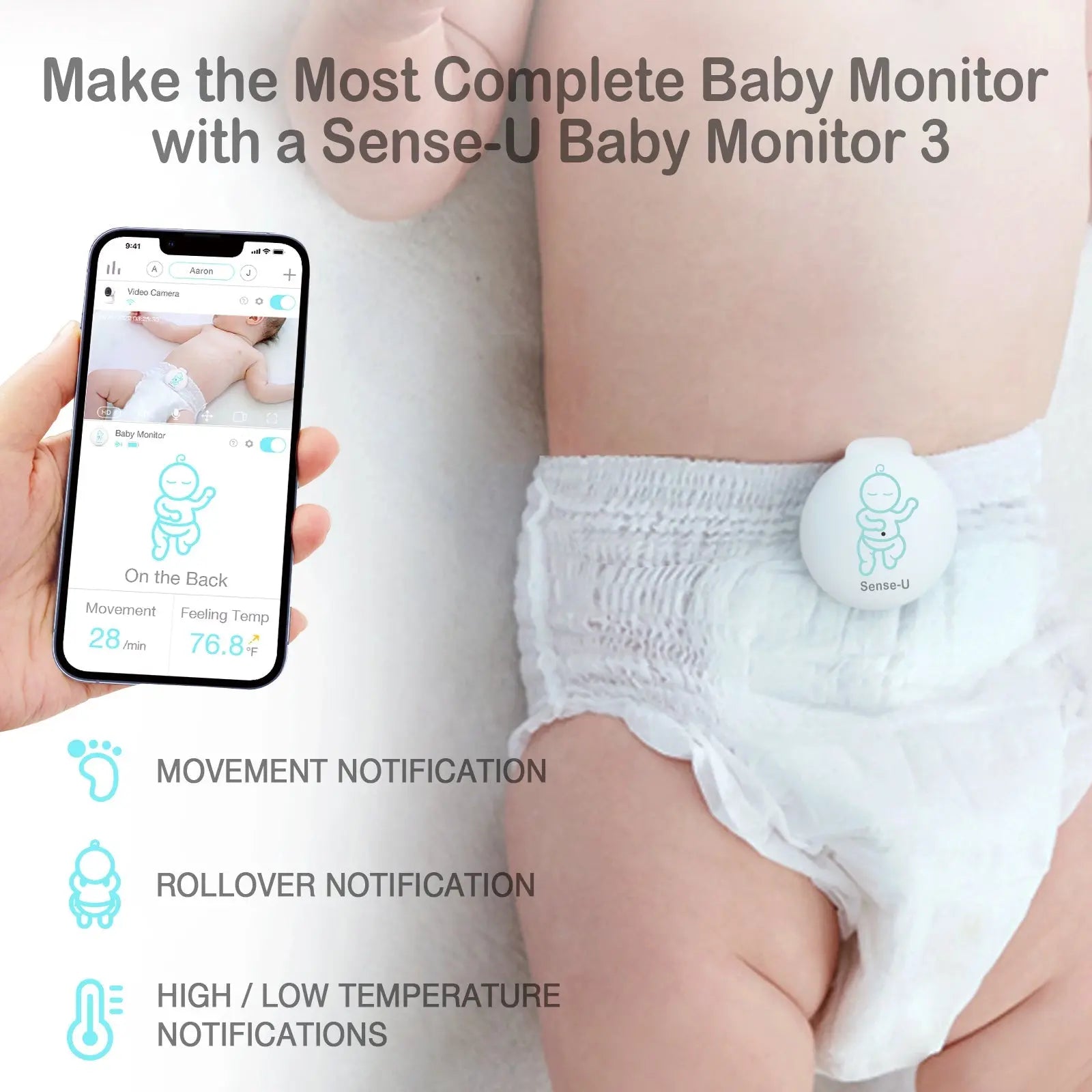Sense-U Smart AI Indoor Camera with Advanced Monitoring for Home Security - Baby & Toddler > Baby Safety > Baby Monitors AI Cam