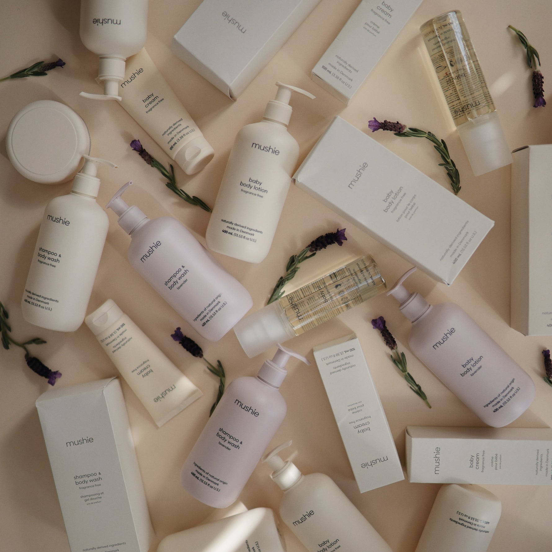 Mushie Baby Shampoo & Body Wash, gentle organic cleanser for sensitive skin.
