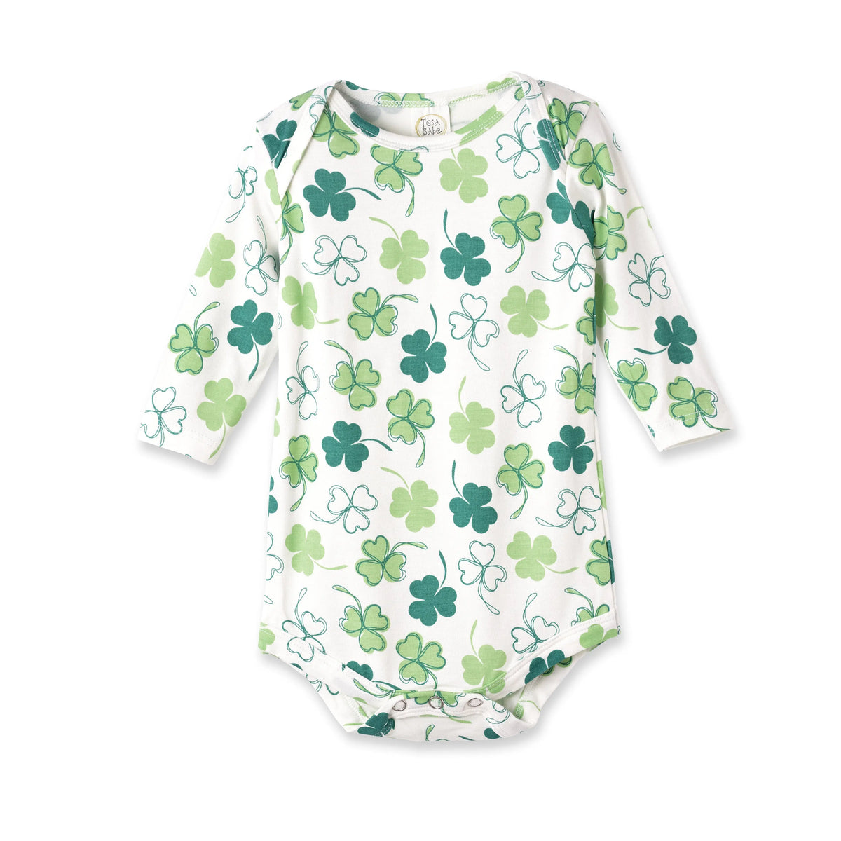Tesa Babe Shamrock Bamboo Baby Bodysuit | Soft St. Patrick's Day Onesie - 