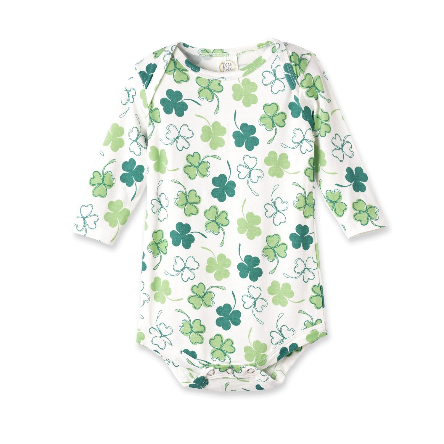 Tesa Babe Shamrock Bamboo Baby Bodysuit | Soft St. Patrick's Day Onesie - 