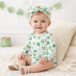 Tesa Babe Shamrock Bamboo Baby Bodysuit | Soft St. Patrick's Day Onesie - 