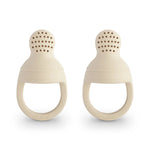 Mushie Silicone Fresh Food Feeder for Safe Self Feeding and Easy Cleaning - Baby & Toddler > Baby Health > Pacifiers & Teethers Silicone Fresh Food Feeder
