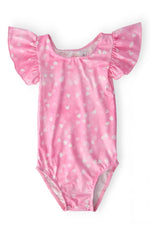 Mila & Rose ® Shine Bright Short Sleeve Flutter Leotard for Girls - Everetts Place Boutique - 