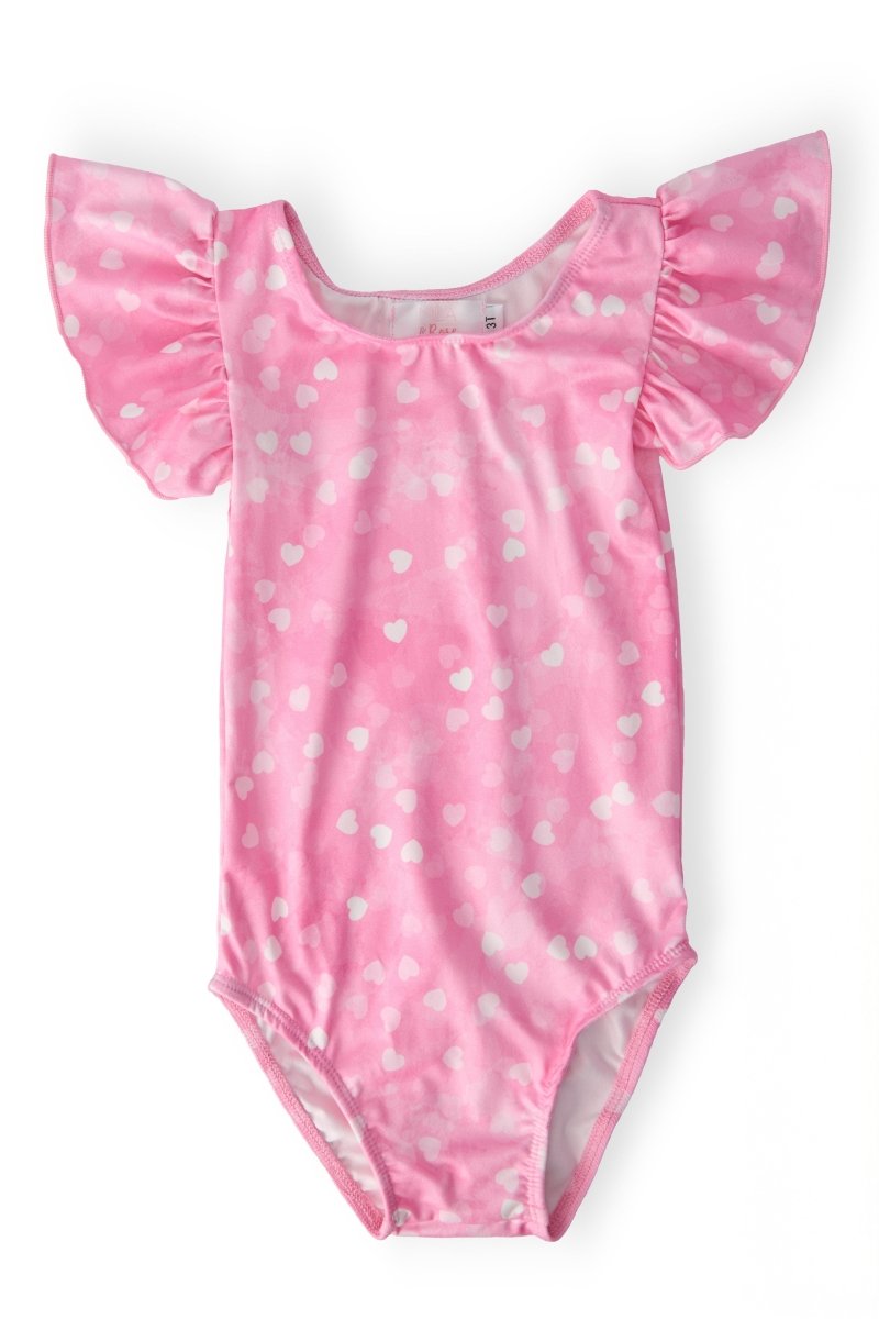 Mila & Rose ® Shine Bright Short Sleeve Flutter Leotard for Girls - Everetts Place Boutique - 