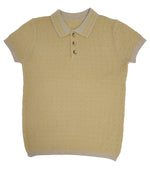 Logan Knit Sweater - Yellow - Collar, Textile, Button, Woolen, Wool | Everetts Place