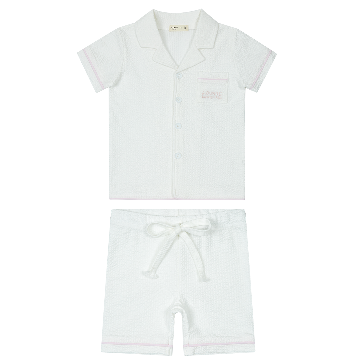 Iris Pink Short Set Pajamas For Girls By Crew Kids NY