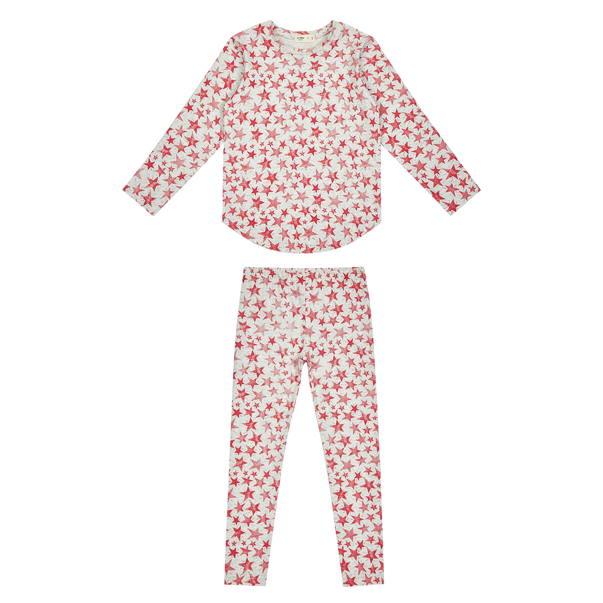 Sienna Star Pajama Set Pink Long Sleeve Top and Matching Pants for Kids
