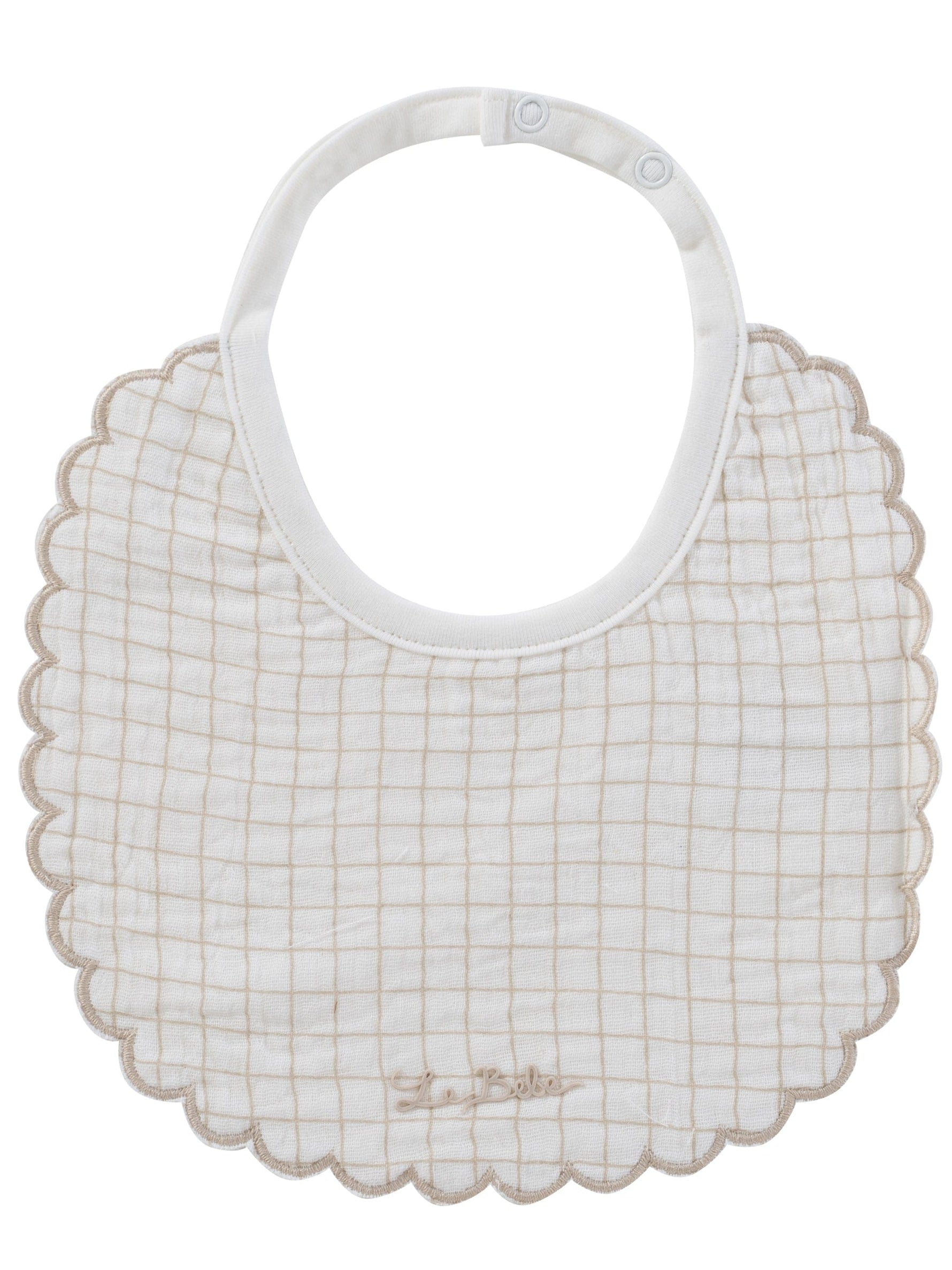 Teddy Au Pane Bib - Stone - Bib, White, Baby & Toddler Clothing, Clothing, Handbag | Everetts Place
