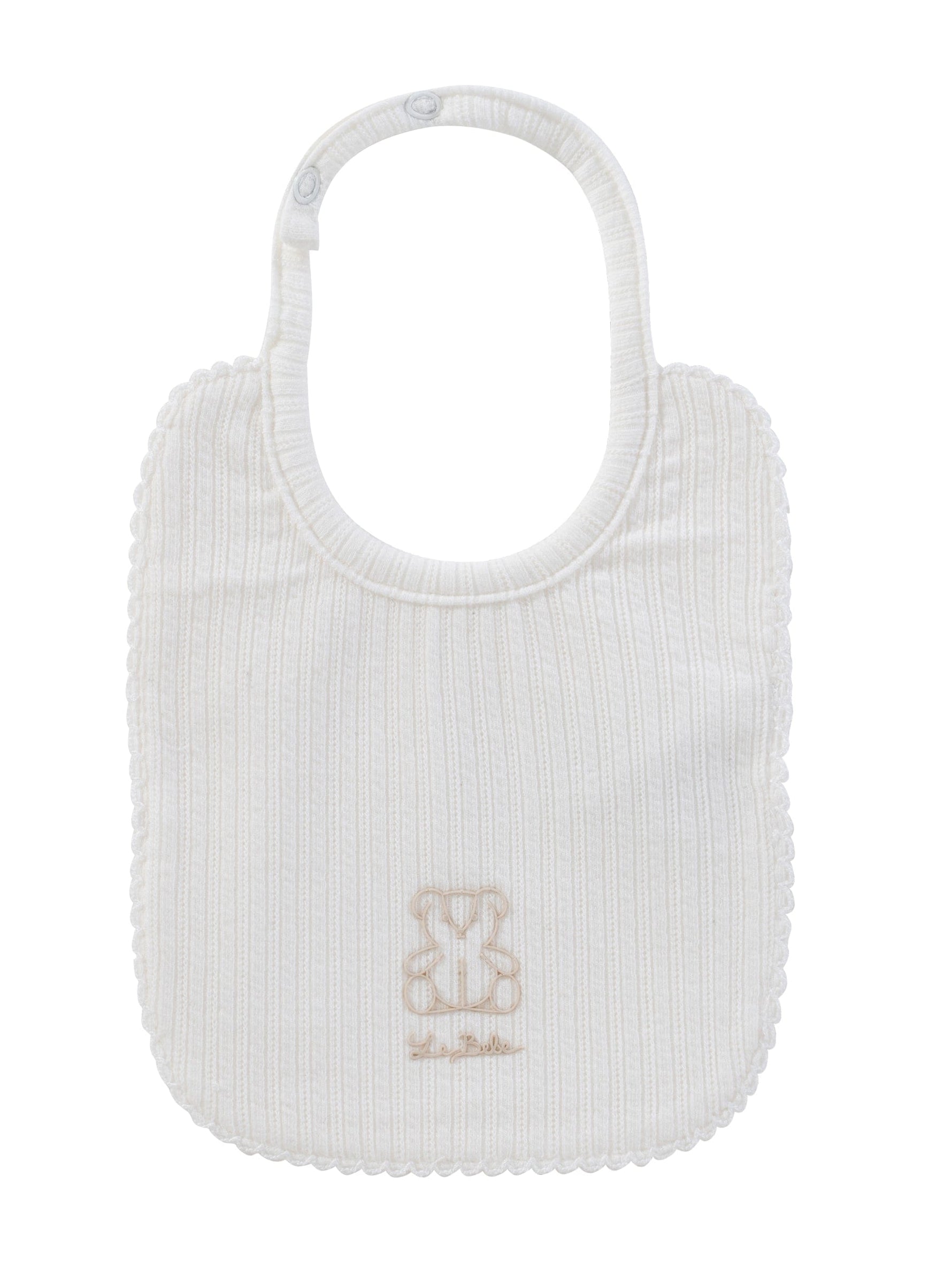 Teddy Bib - Stone - White, Baby & Toddler Clothing, Bib, Clothing | Everetts Place