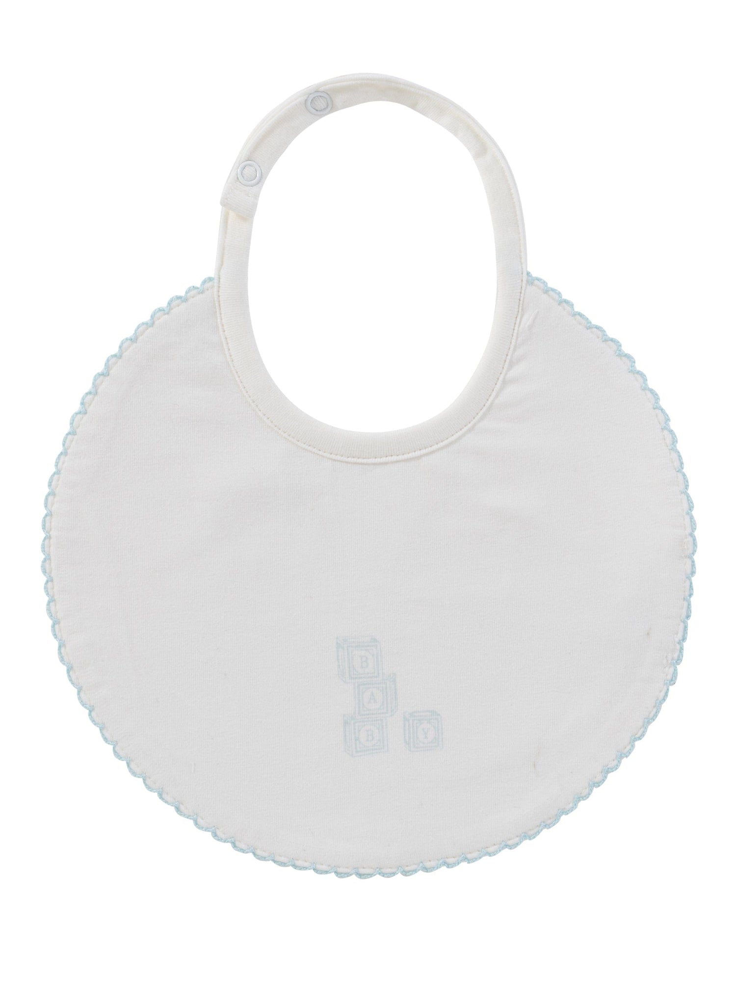 Baby Blocks Bib - White Blue - Bib, White, Baby & Toddler Clothing, Clothing | Everetts Place