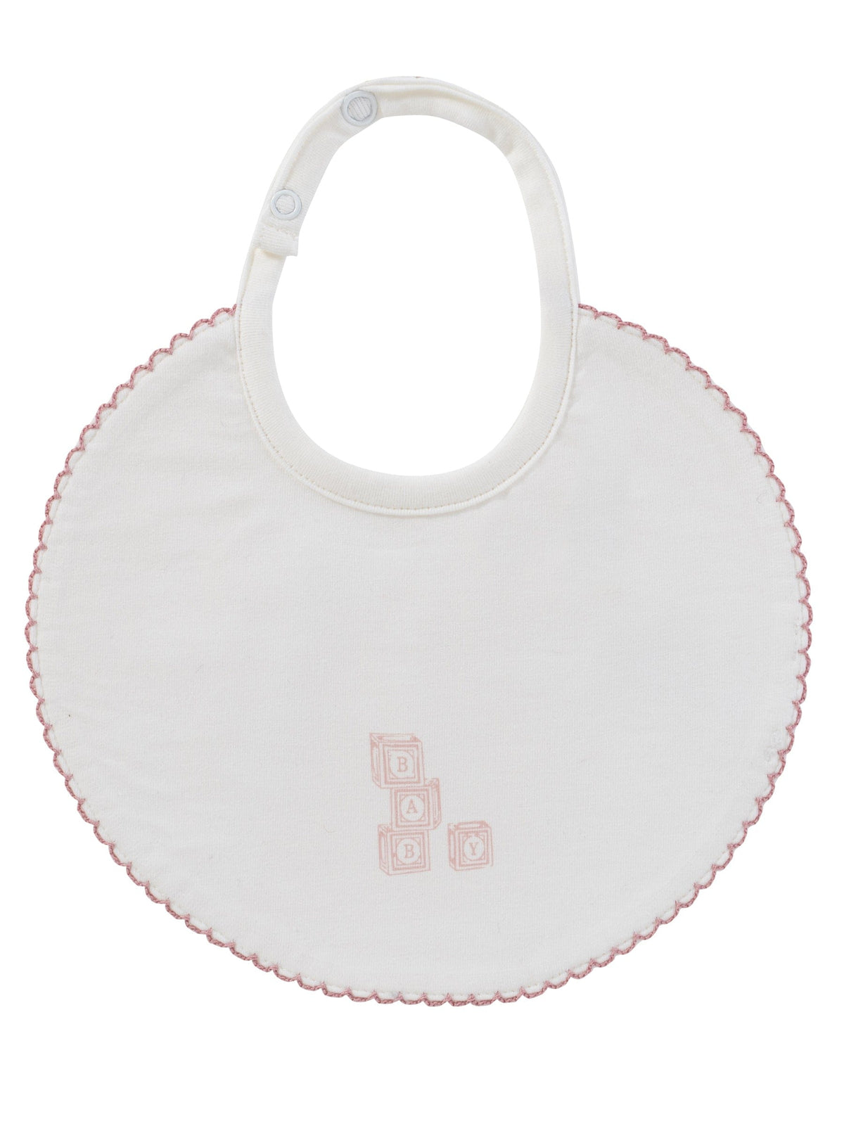 Baby Blocks Bib - White Pink - Bib, White, Baby & Toddler Clothing, Clothing | Everetts Place