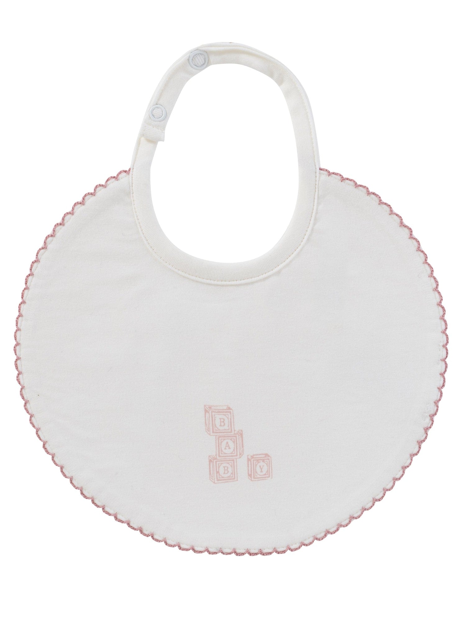 Baby Blocks Bib - White Pink - Bib, White, Baby & Toddler Clothing, Clothing | Everetts Place