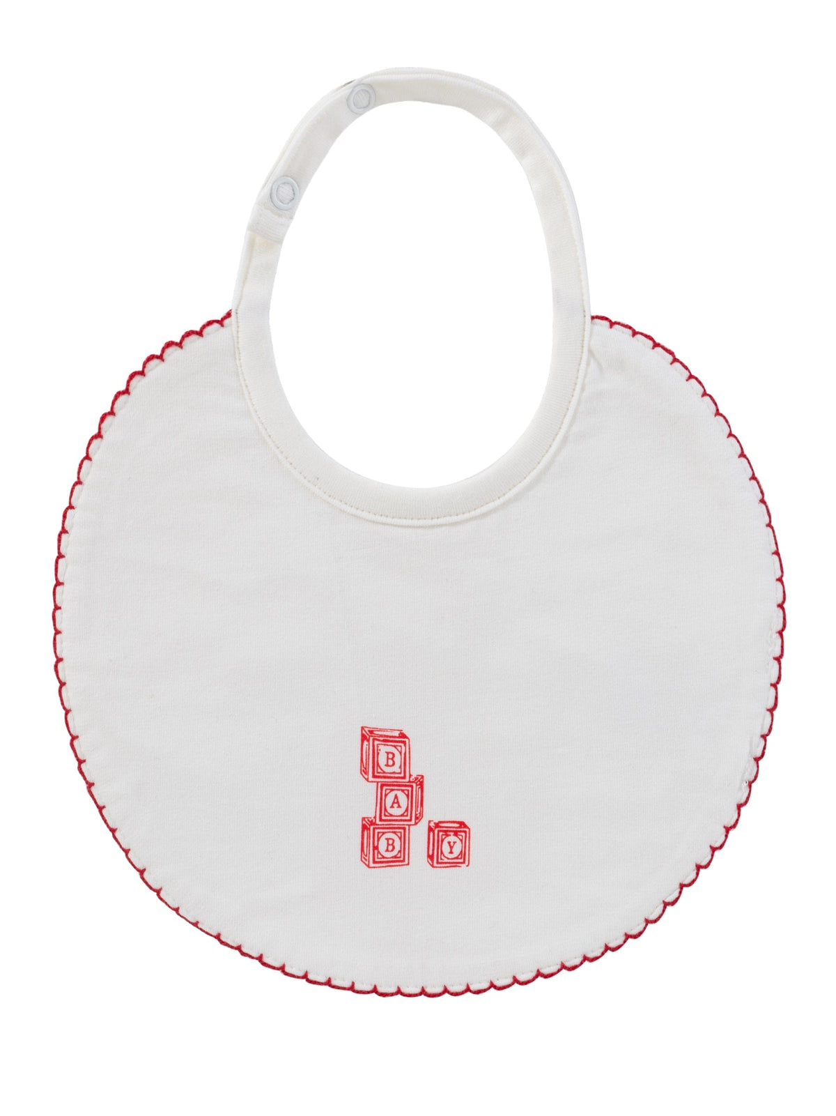 Baby Blocks Bib - White Red - Bib, White, Baby & Toddler Clothing, Clothing | Everetts Place