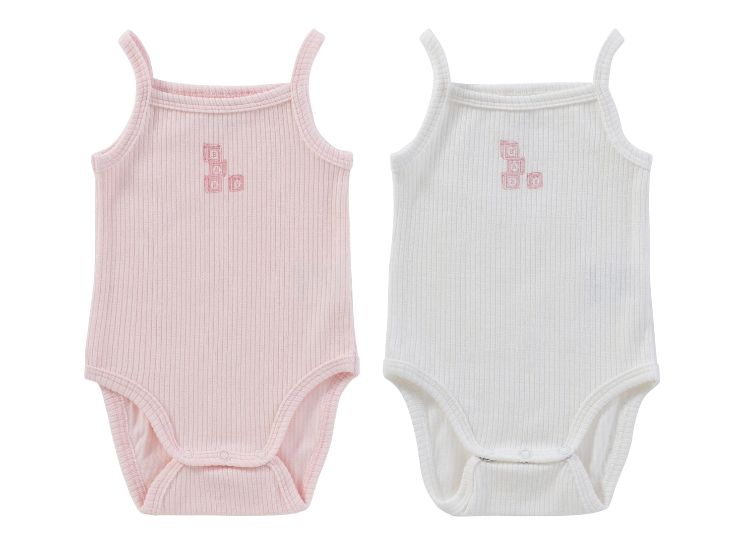 KIPP Collection 2 Pack Ribbed Baby Onesies With Embroidered Detail For Babies by KIPP™ Collection at Everetts Place