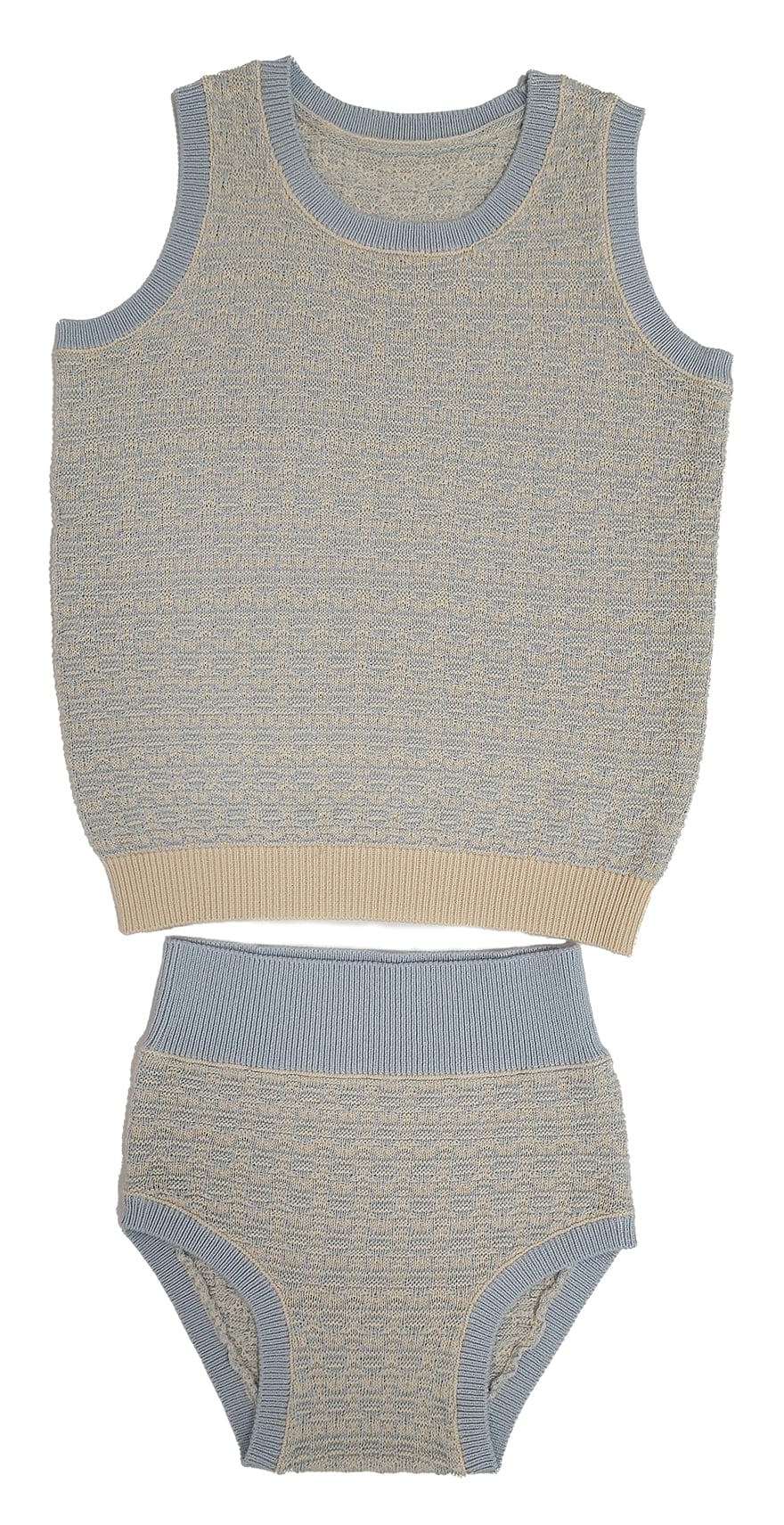 KIPP Collection Toddler Knit Set with Contrast Trim Sleeveless Tank For Toddlers