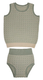 Logan Knit Set - Green - Wool, Woolen, Baby & Toddler Clothing, Sweater vest, Sleeveless shirt | Everetts Place