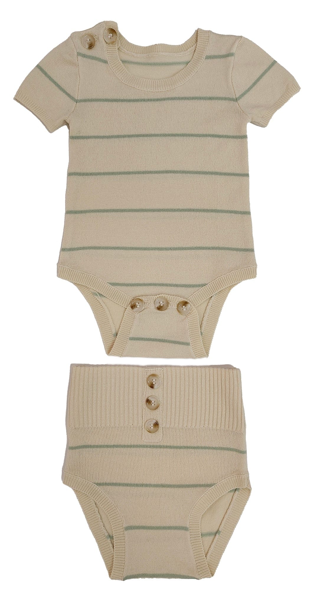 KIPP Collection Stripe Knit Set With Button Detail For Babies And Toddlers