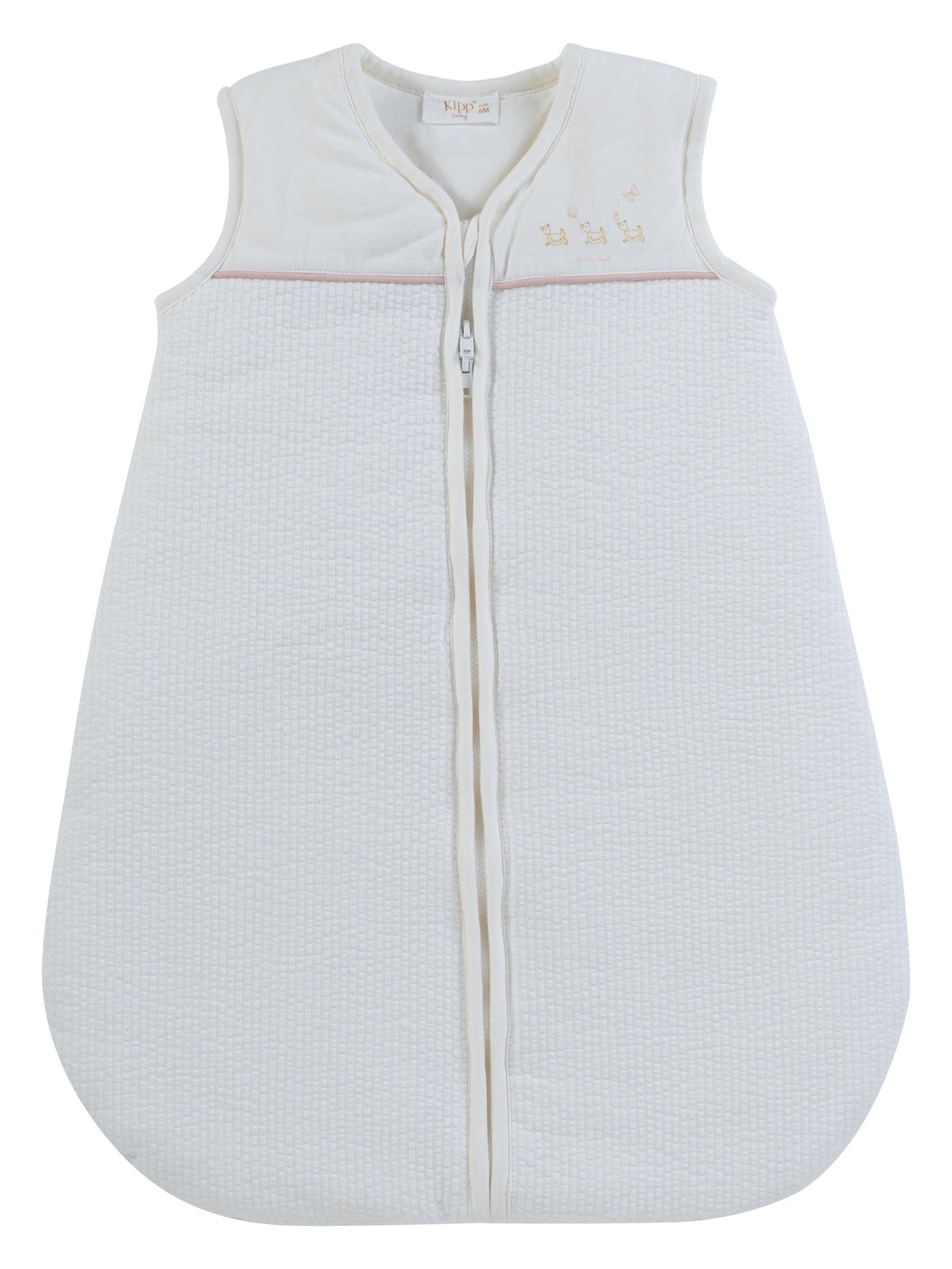 KIPP Collection Sleep Sack Pink Collar Contrast Embroidery for Babies