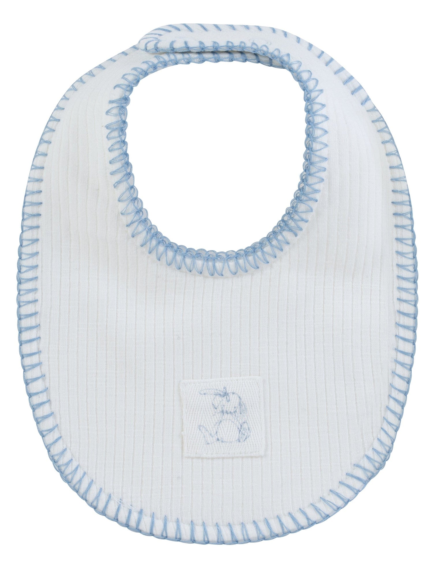 KIPP Collection Baby Bib With Color Stitch Patch Snap Closure For Babies by KIPP™ Collection at Everetts Place